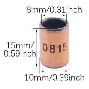 12PCS Oil-Free Self-Lubricating Sleeve Bearings for Machinery