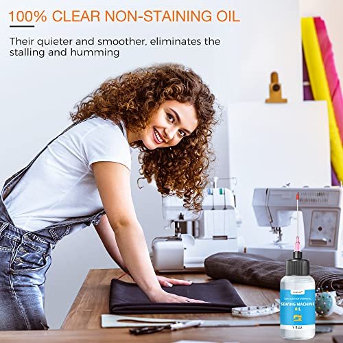 Premium Sewing Machine Oil with Precision Needle & Brush