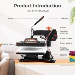 ProMaintain 11-in-1 Heat Press Machine: 360° Swing Away