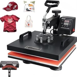 VEVOR 2-in-1 Heat Press Machine for T-Shirts & Hats