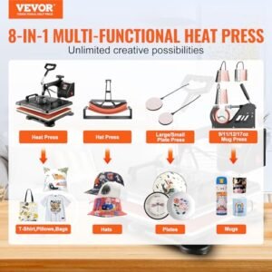 VEVOR 8-in-1 Heat Press Machine: Versatile Printing Power